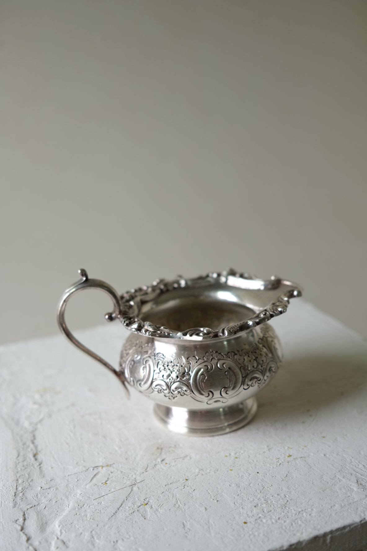 Victorian Ornate Silver-Plated Creamer