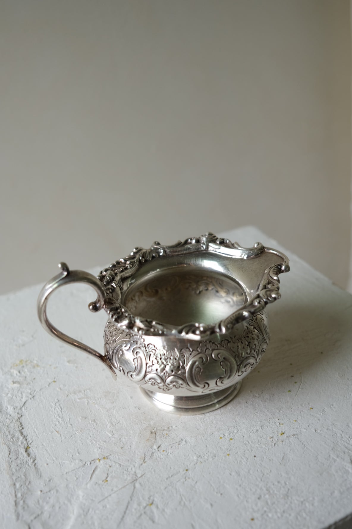 Victorian Ornate Silver-Plated Creamer