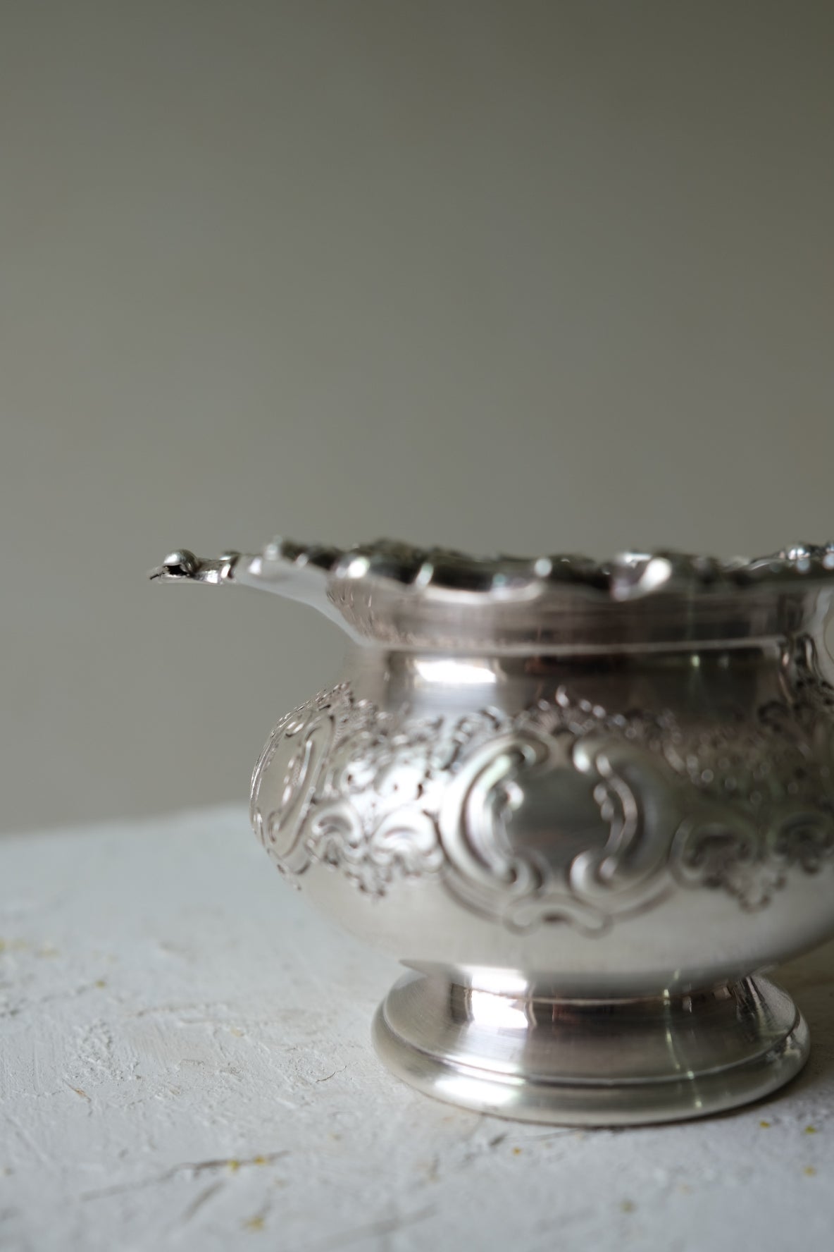 Victorian Ornate Silver-Plated Creamer