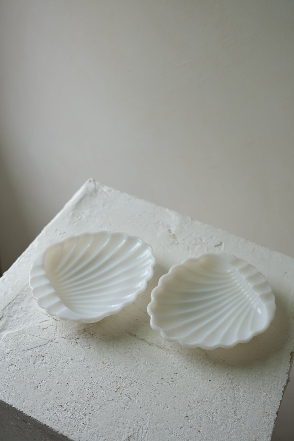 Shell Milk Glass Dish