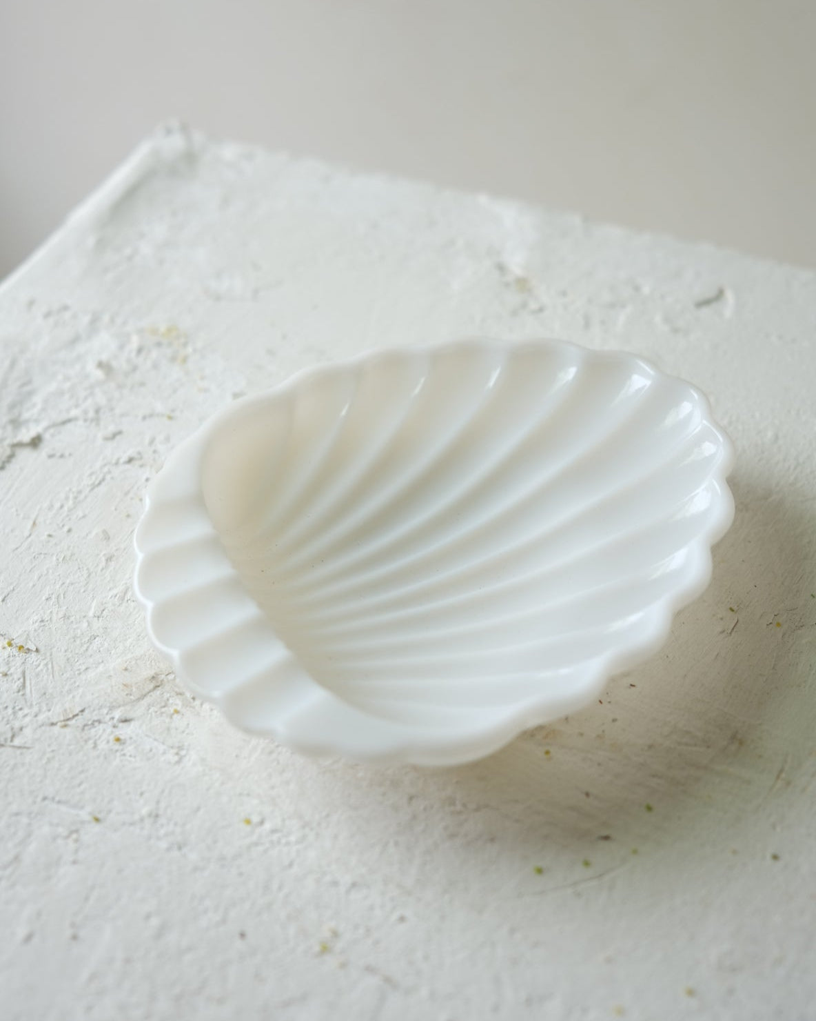 Shell Milk Glass Dish