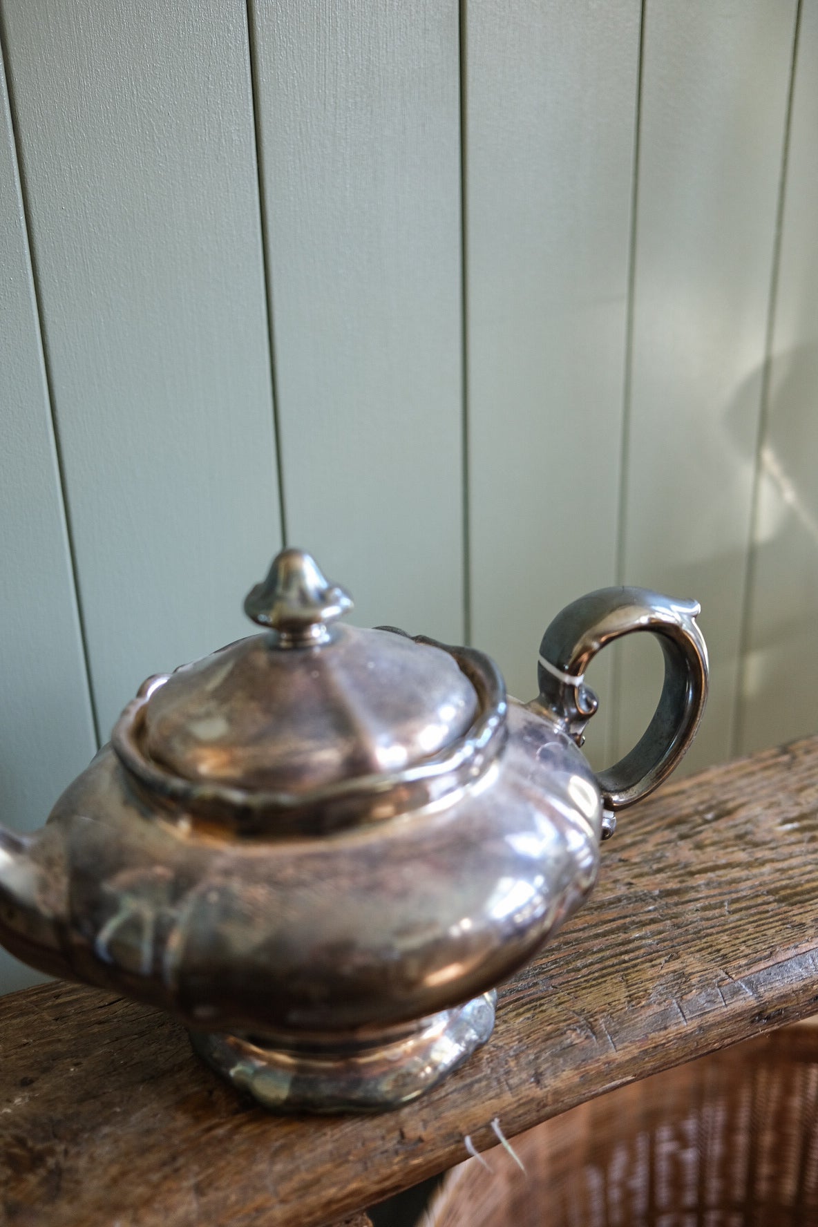 Antique Chrome Tea Pot