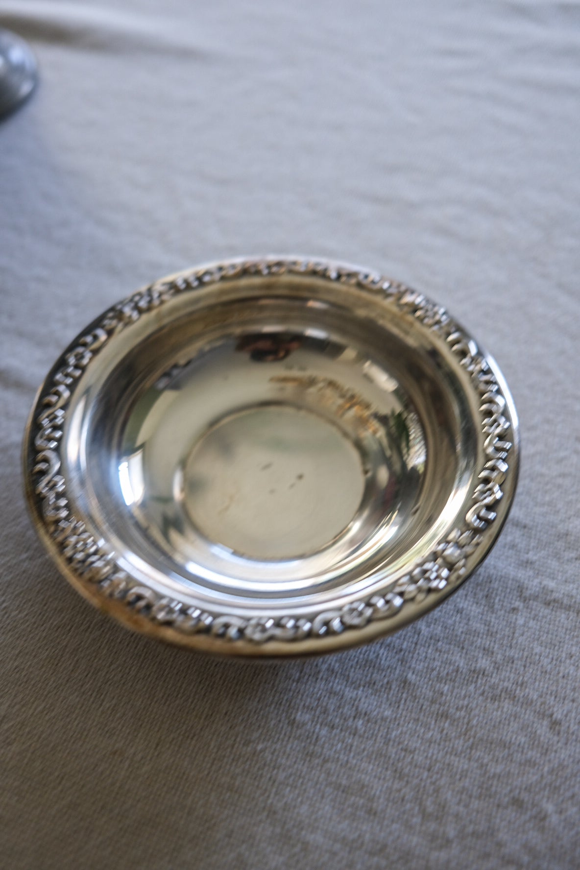 Vintage Round Chrome Tray