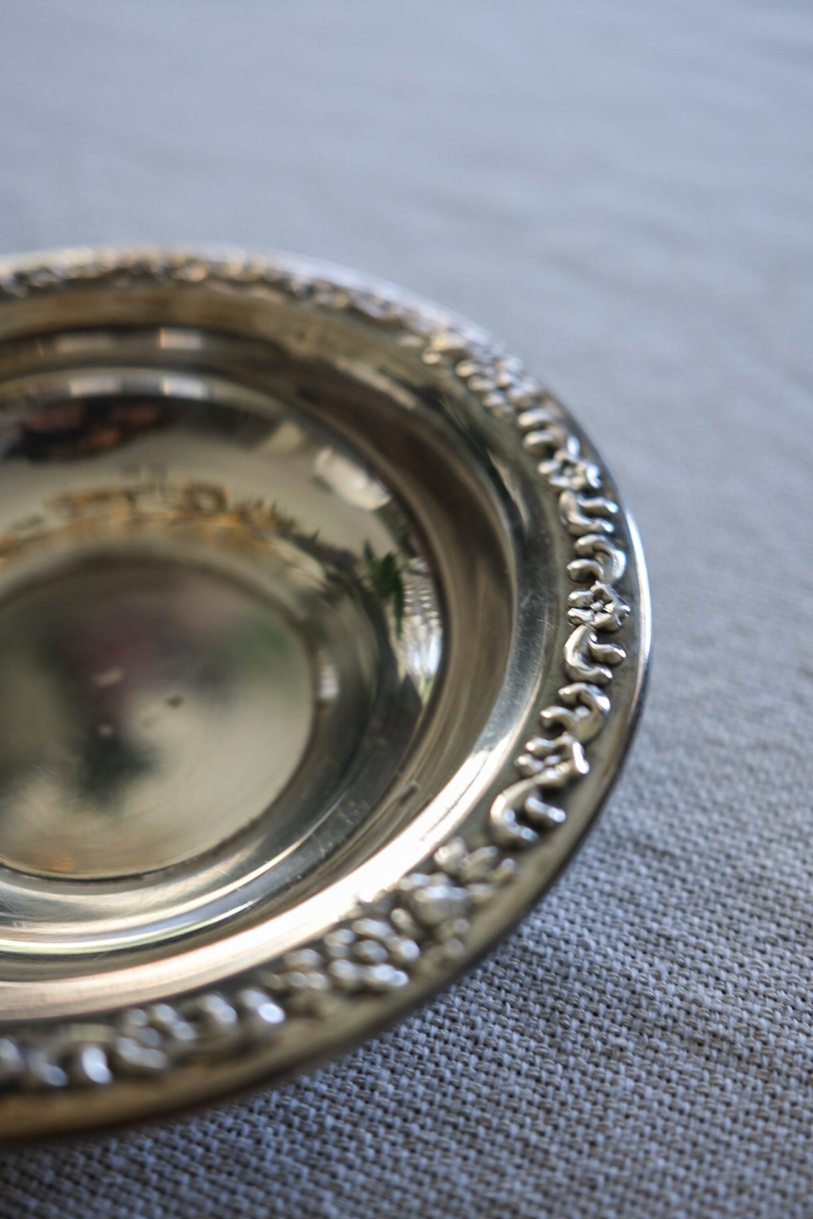 Vintage Round Chrome Tray