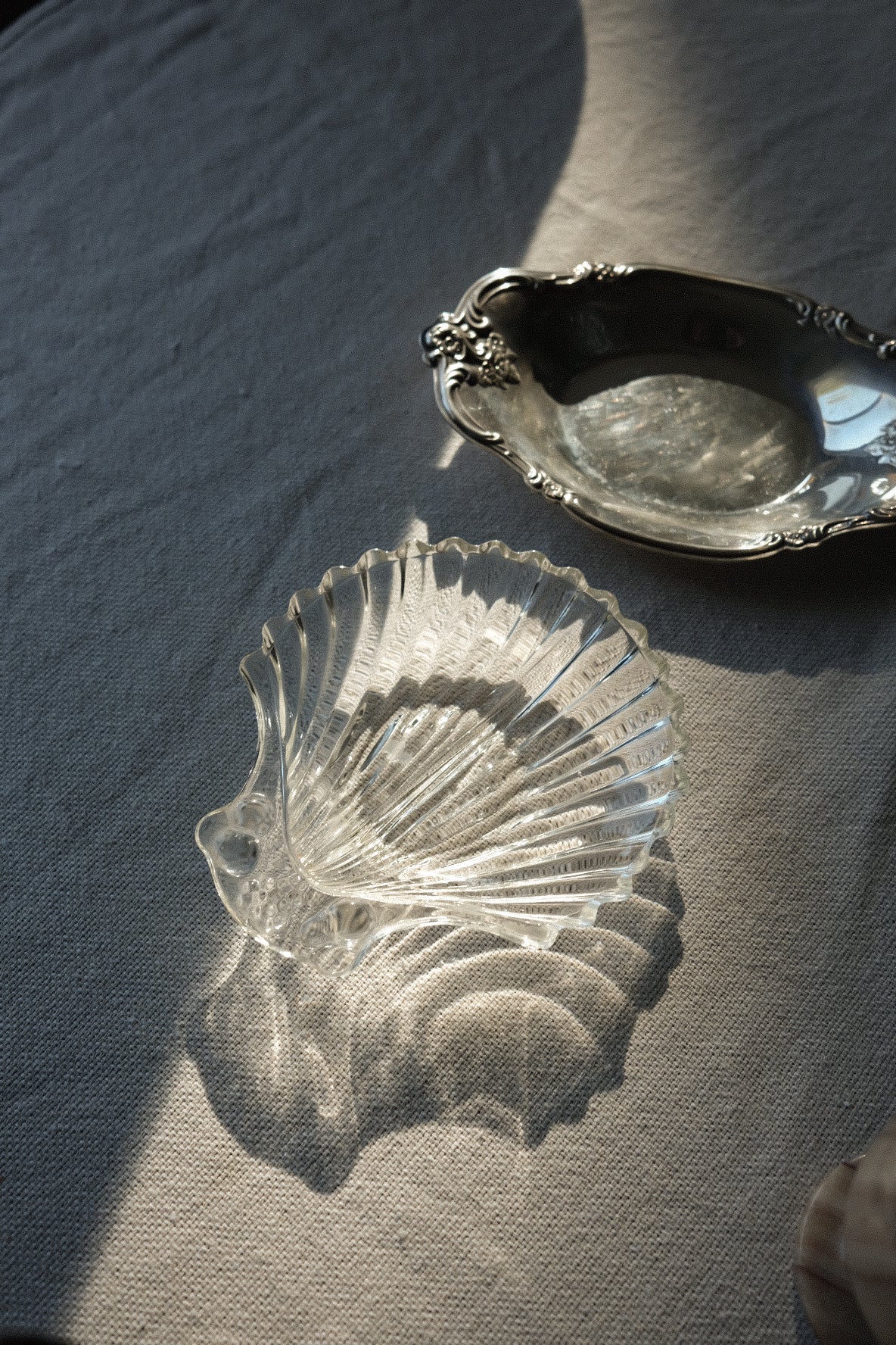 Vintage Glass Shell Catchall