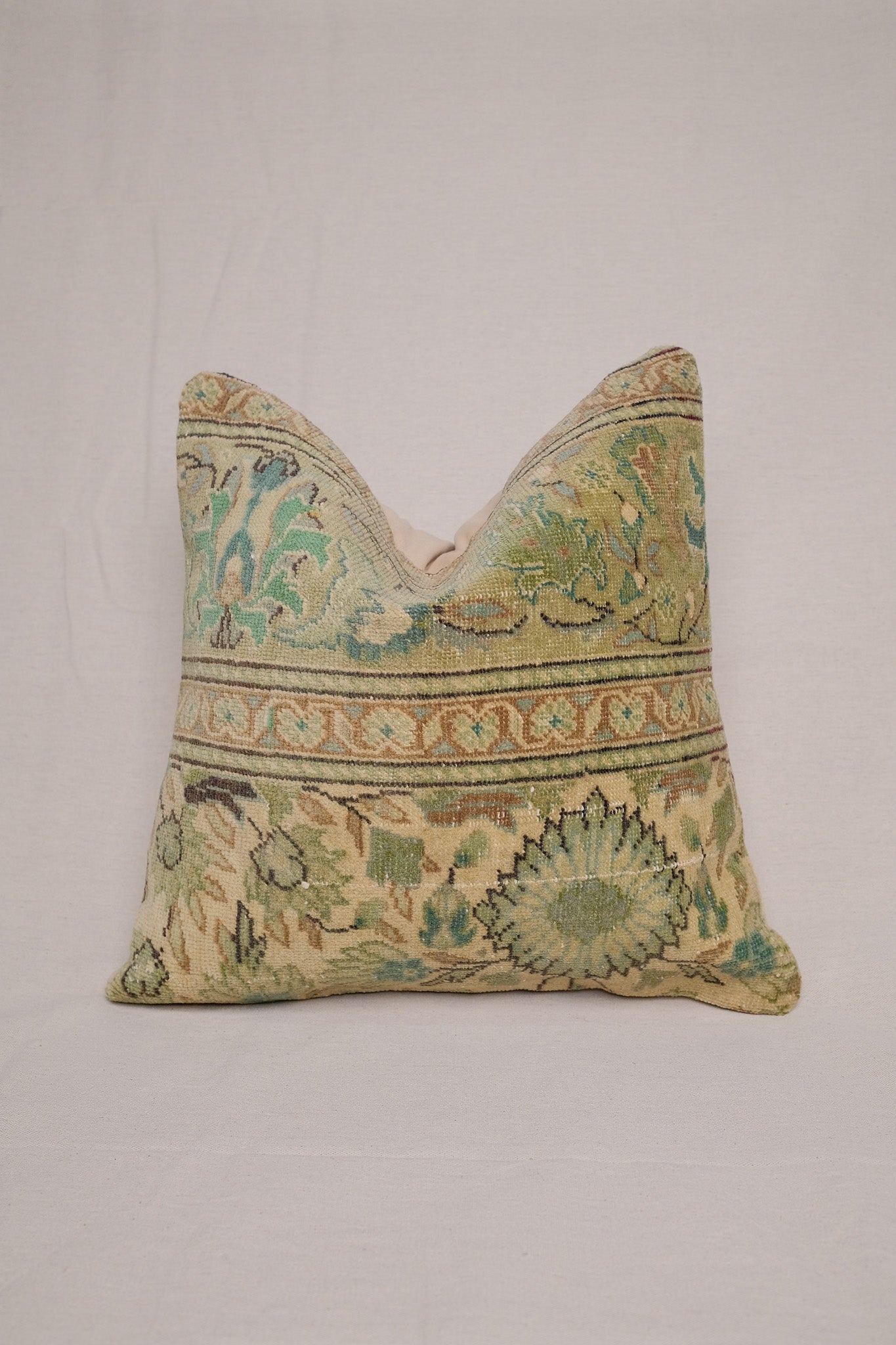 Sage Turkish Vintage Rug Pillow No.1
