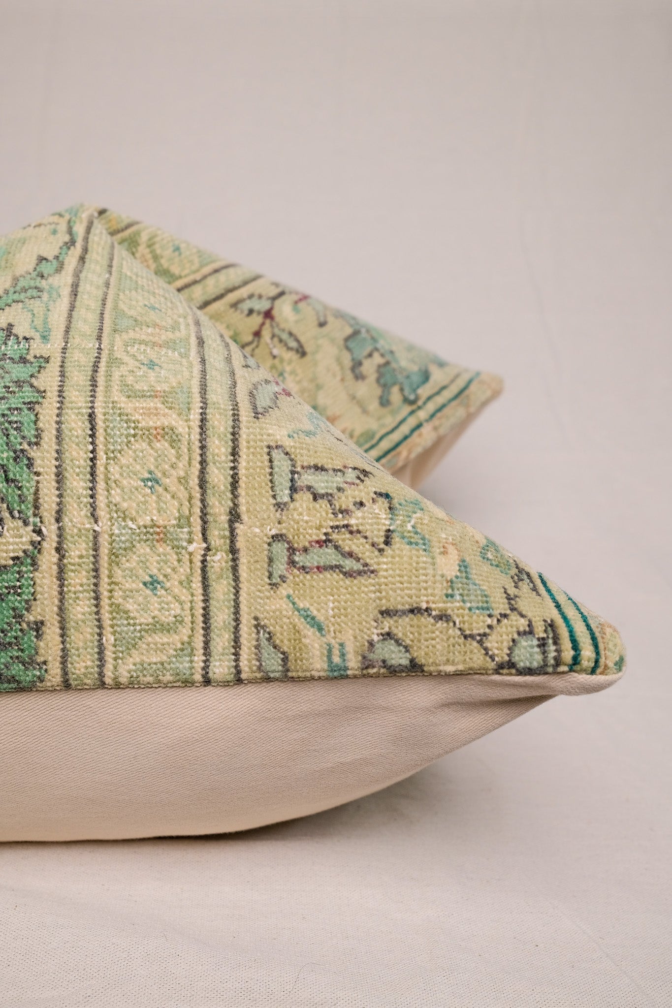 Sage Turkish Vintage Rug Pillow No.1