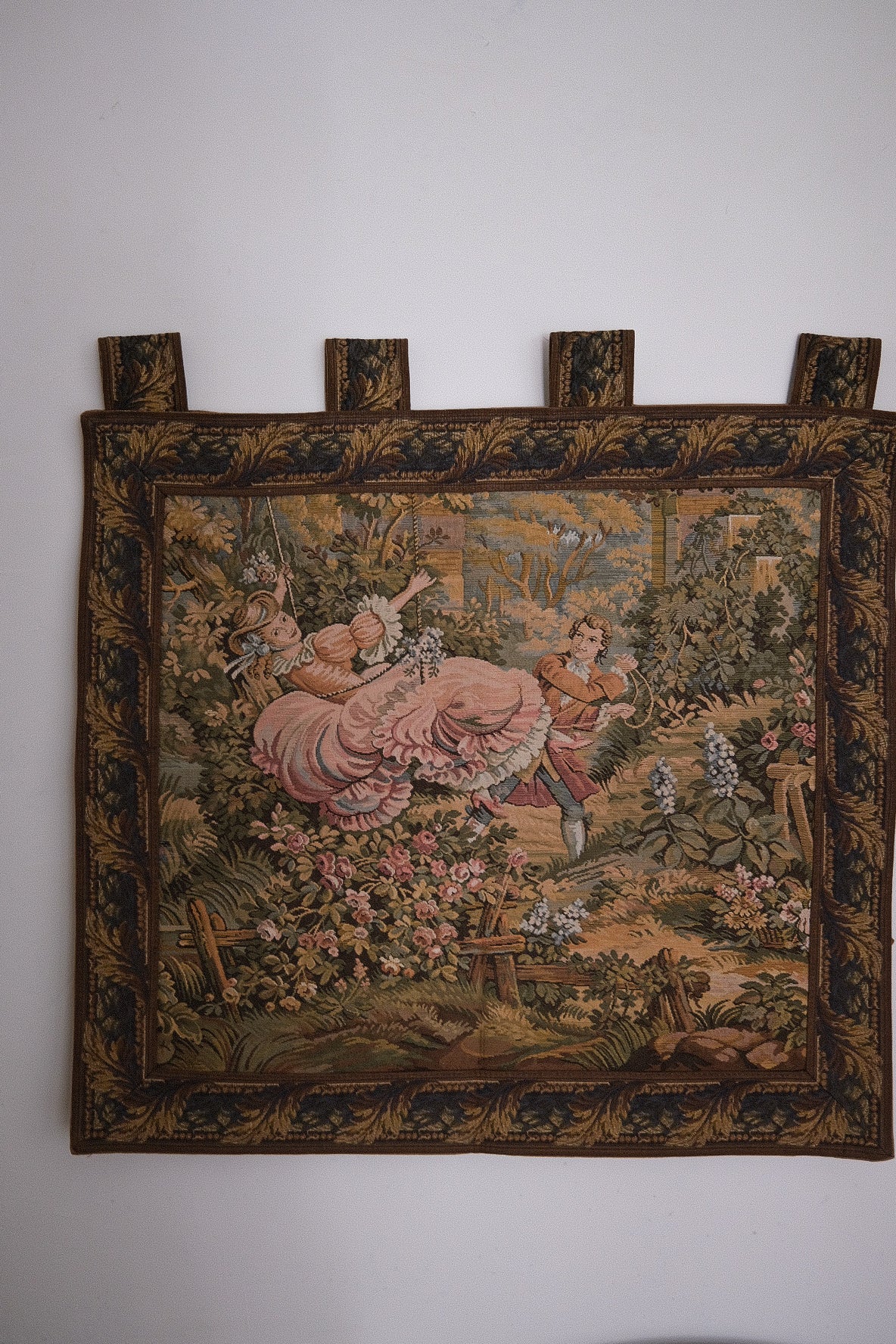 Romantic Pastoral Scene Wall Tapestry