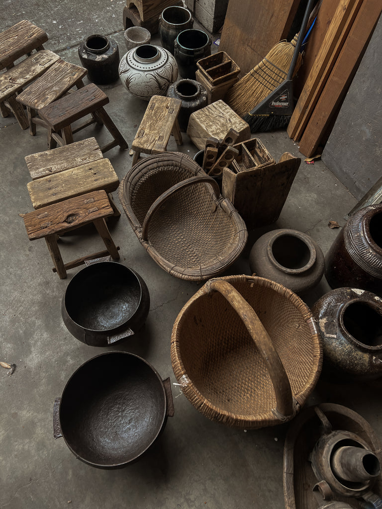 Chinese Vintage Basket - Round