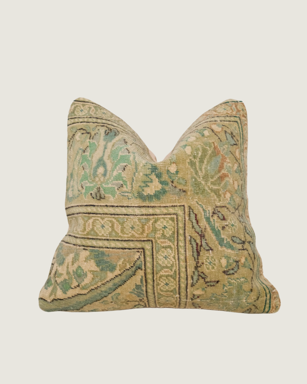 Sage Turkish Vintage Rug Pillow No.2