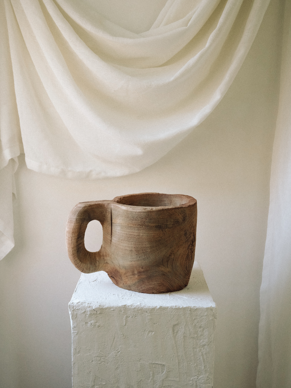 Solid Teak Scoop Bowl