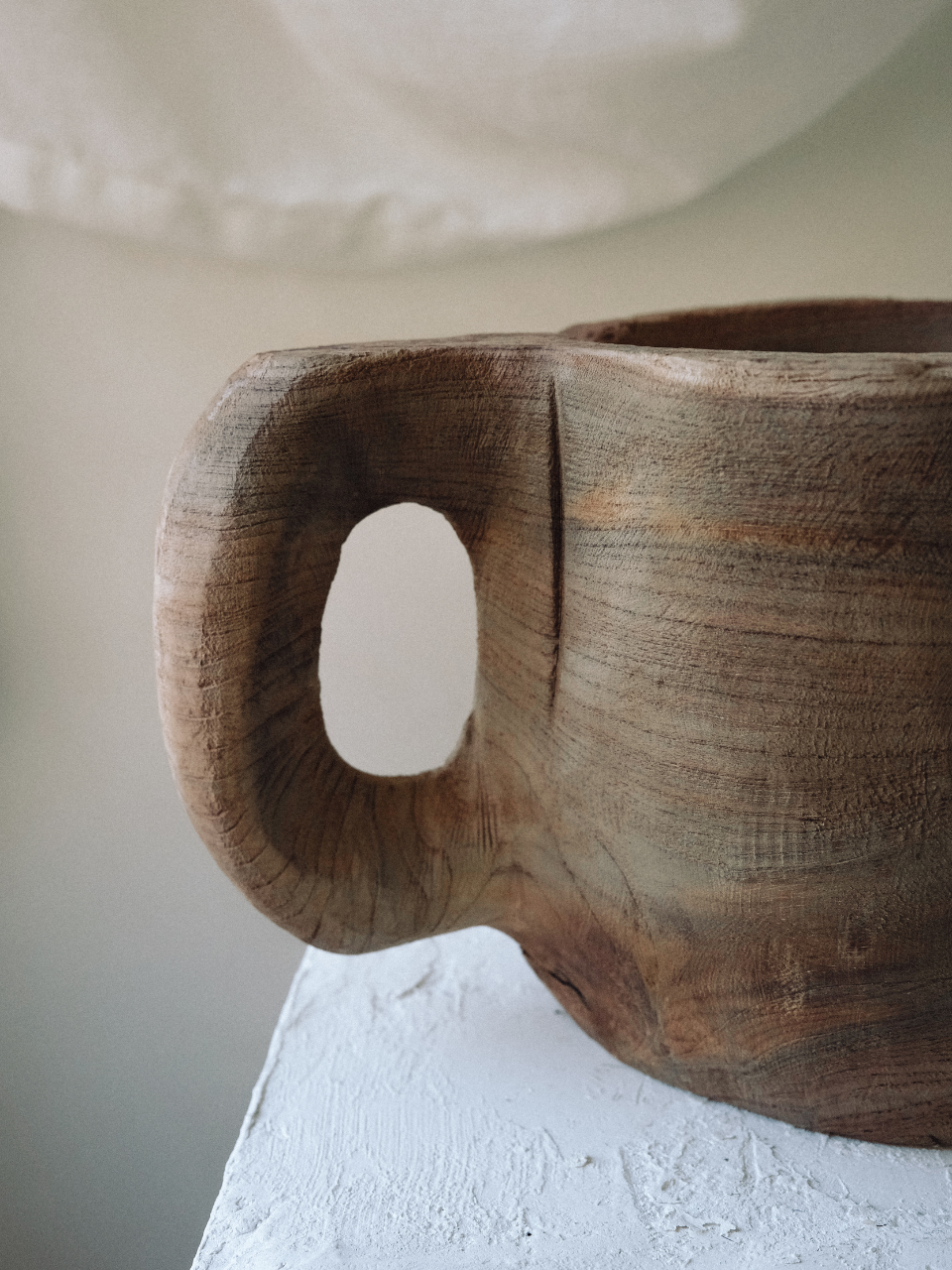 Solid Teak Scoop Bowl