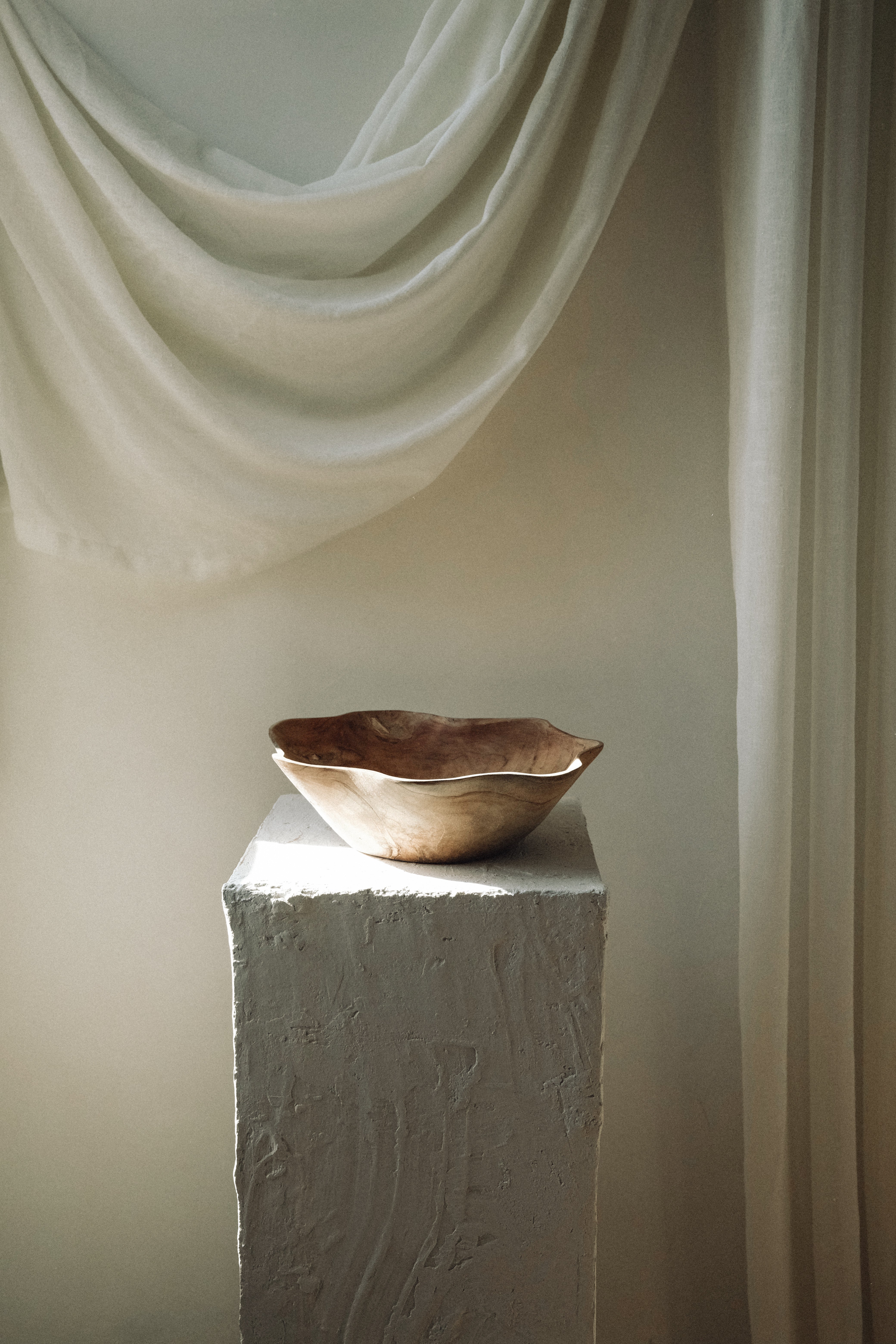 Solid Teak Ruffle bowl