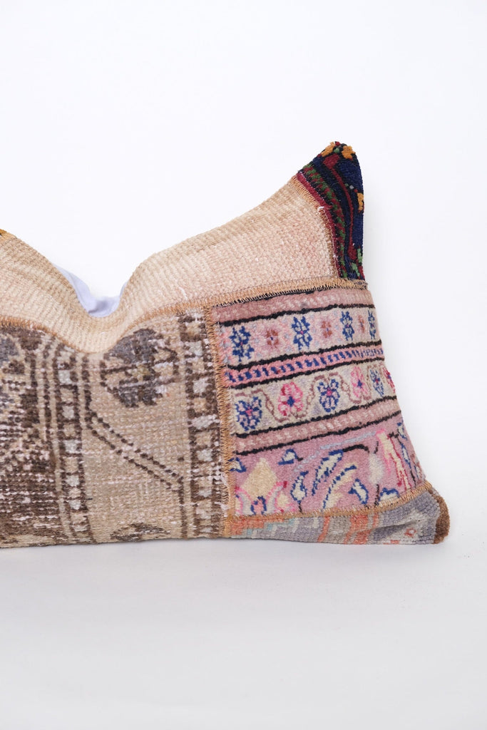 Jamal Patchwork Vintage Lumbar Kilim Pillow Twenty Third by Deanne 