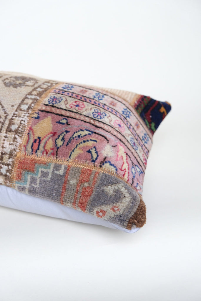 Jamal Patchwork Vintage Lumbar Kilim Pillow Twenty Third by Deanne 