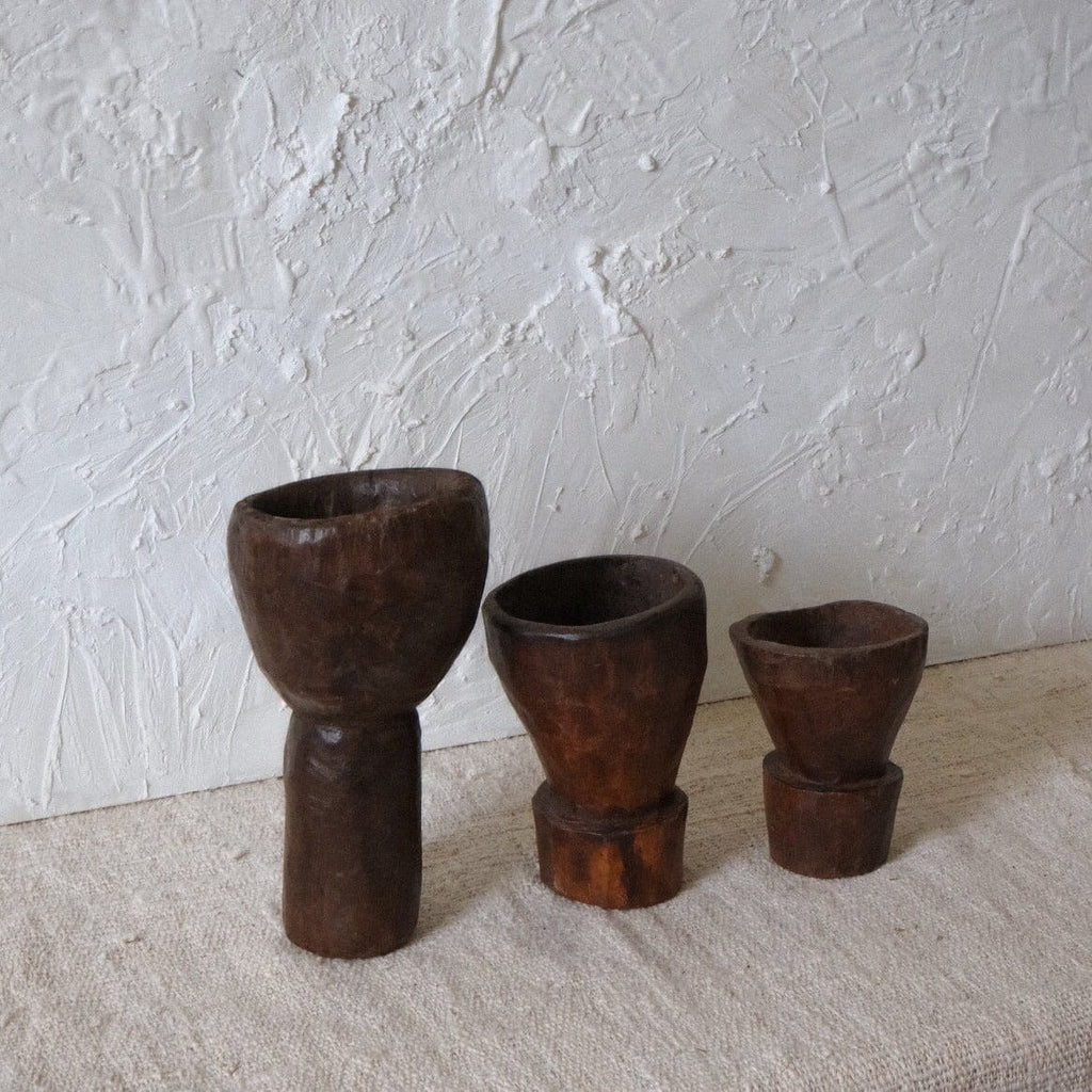 Vintage Wooden Chalice (Set of 3) Vase Twenty Third by Deanne 