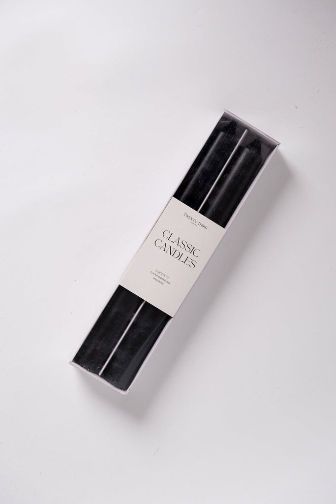 Taper Candle set of 2 candles Twenty Third by Deanne onyx black 