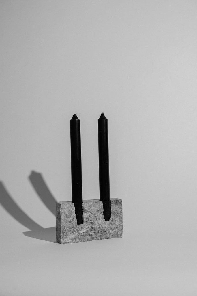 Dua Candle Holder: Pietra Grey Stone Candle Holder Twenty Third by Deanne 
