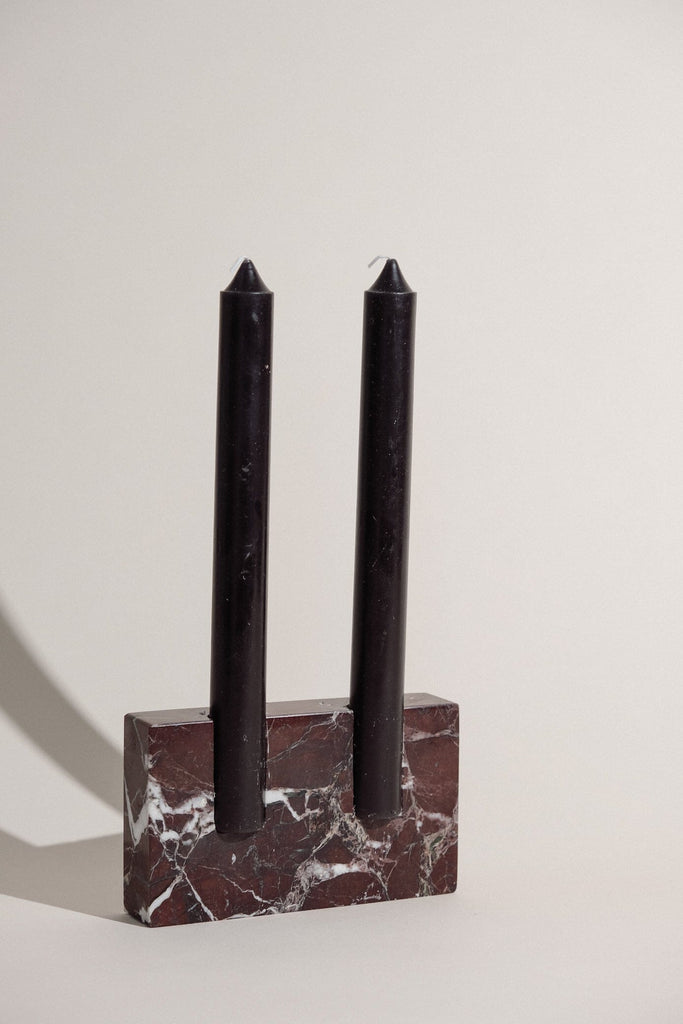 Rosso Lepanto with Onyx Black candle