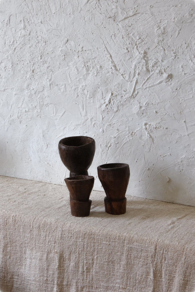 Vintage Wooden Chalice (Set of 3) Vase Twenty Third by Deanne 