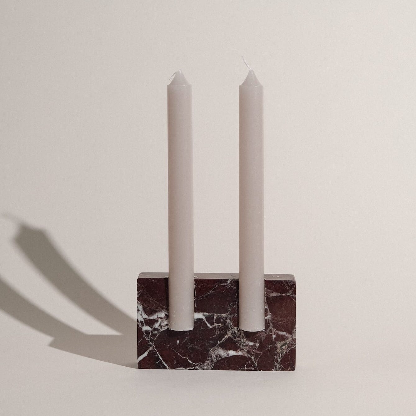 Rosso Lepanto with Smoke Gray candle