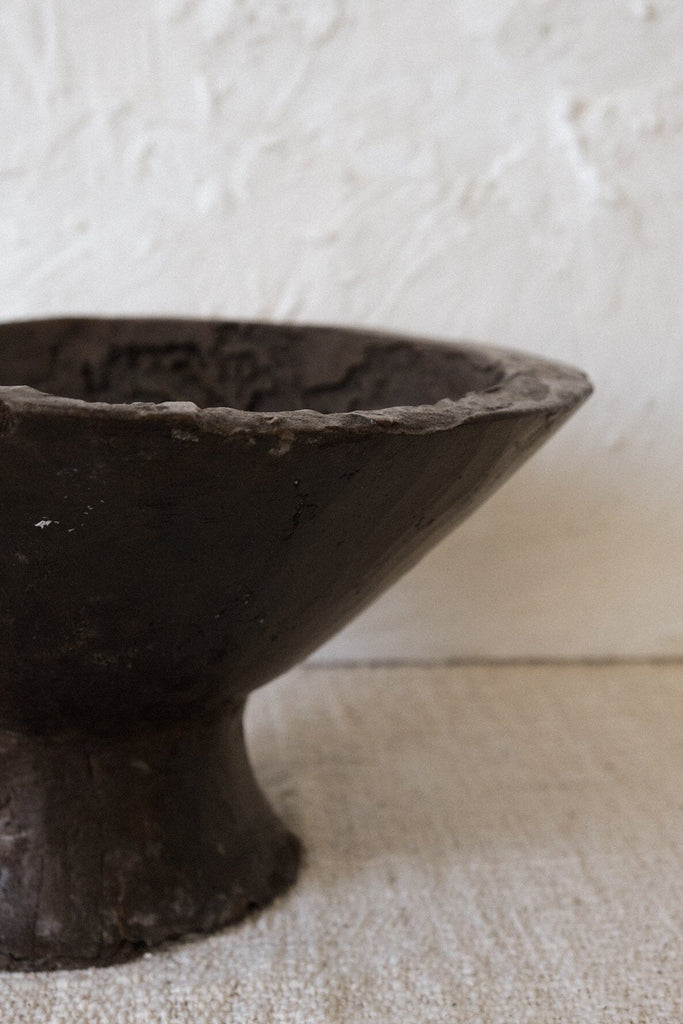 Pedestal Wood Bowl Vase Twenty Third by Deanne 