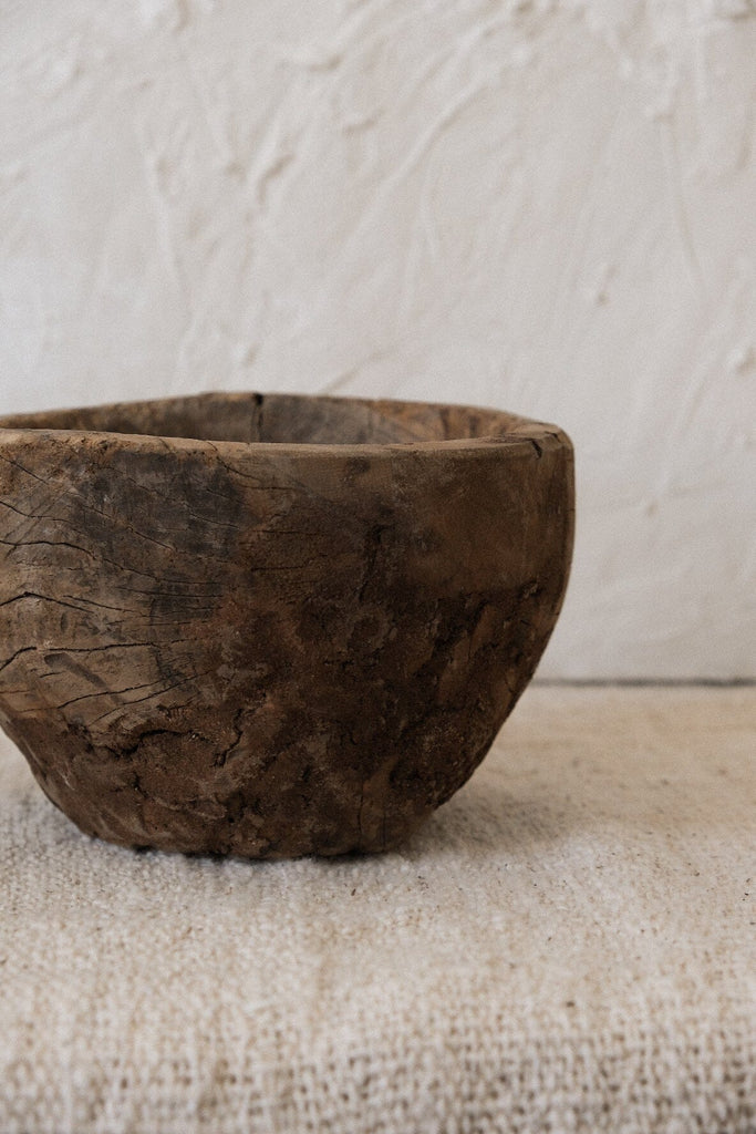 Antique Wooden Mortar N°1 Vase Twenty Third by Deanne 
